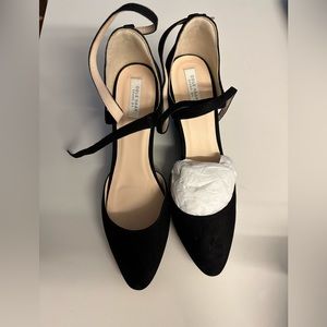 New without box Cole Haan Grand OS suede ankle wrap wedges